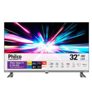 Smart TV Philco 32, Dolby Audio, LED, Roku TV - PTV32K34RKGB - Smart TV LED 32 polegadas