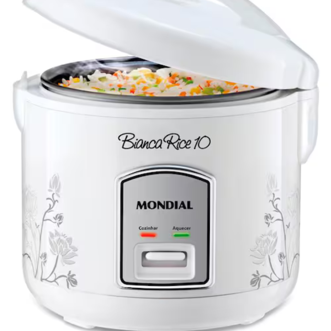 Panela Elétrica de Arroz Mondial Bianca Rice PE-10 10 Xícaras - Branca - 110V - Imagem 2