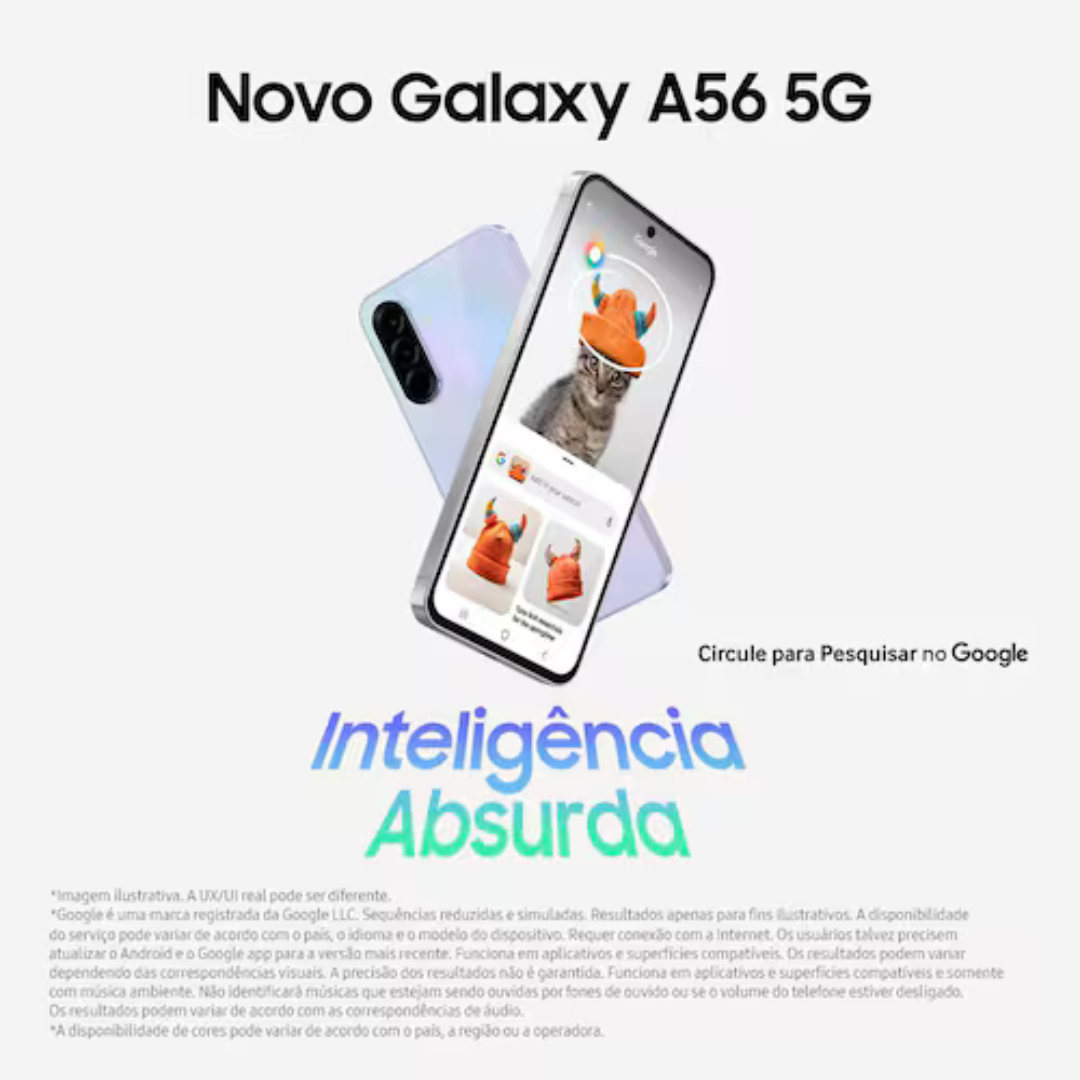 Smartphone Samsung Galaxy A56 Tela Super AMOLED 6.7" 128GB 5G Câmera Tripla até 50MP Vídeo HDR e Recursos AI Cinza - Imagem 11