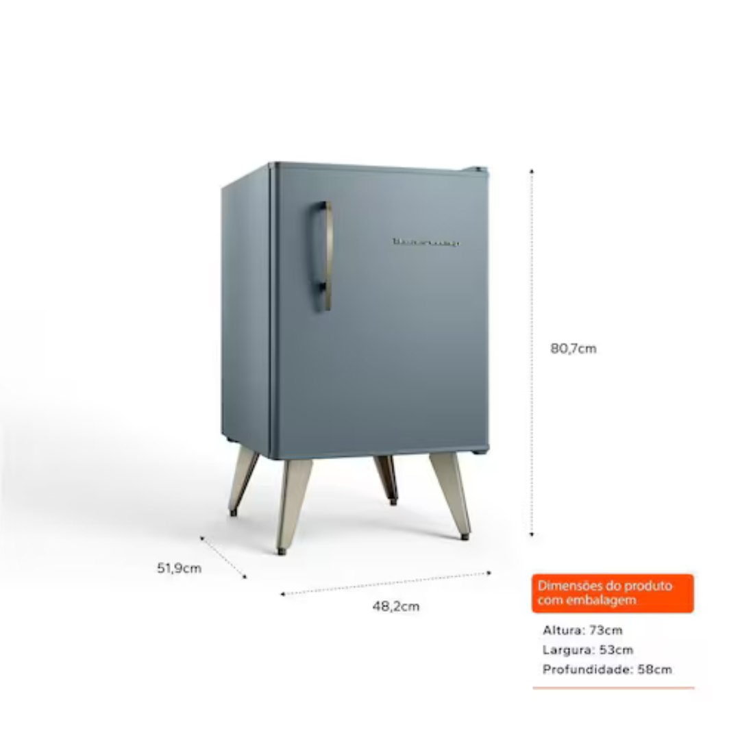 Frigobar Brastemp Retrô 76 Litros Blue Zircon - BRA08HW - 110V - Imagem 4