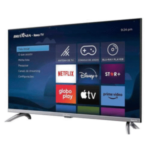 Smart TV Britânia 32 Polegadas HD LED Dolby Áudio Roku TV 3 HDMI 2 USB BTV32G7PR2CSGBLH