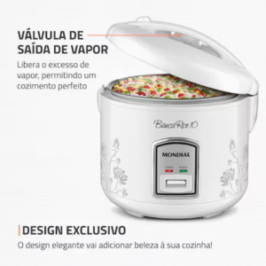 Panela Elétrica de Arroz Mondial Bianca Rice PE-10 10 Xícaras - Branca - 110V