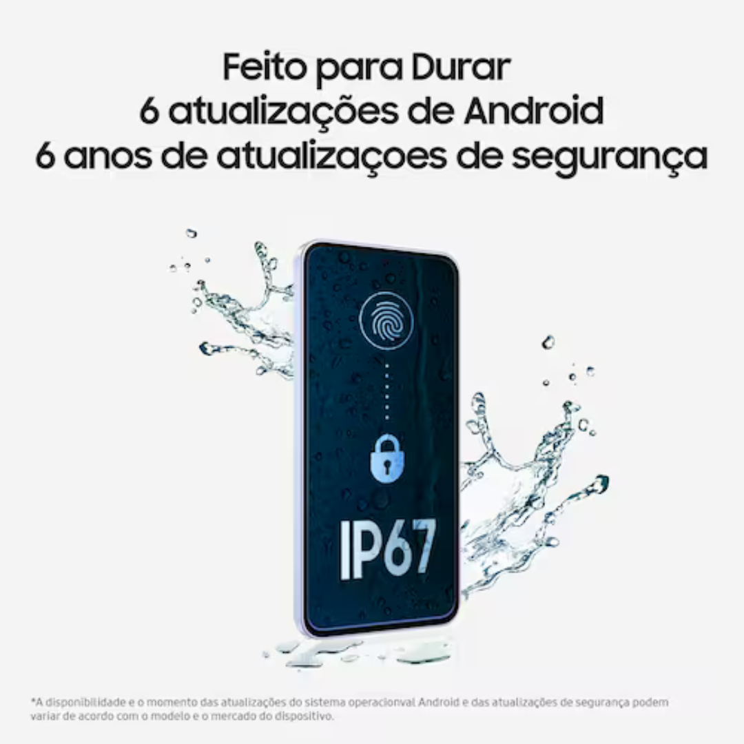 Smartphone Samsung Galaxy A56 Tela Super AMOLED 6.7" 128GB 5G Câmera Tripla até 50MP Vídeo HDR e Recursos AI Cinza - Imagem 6