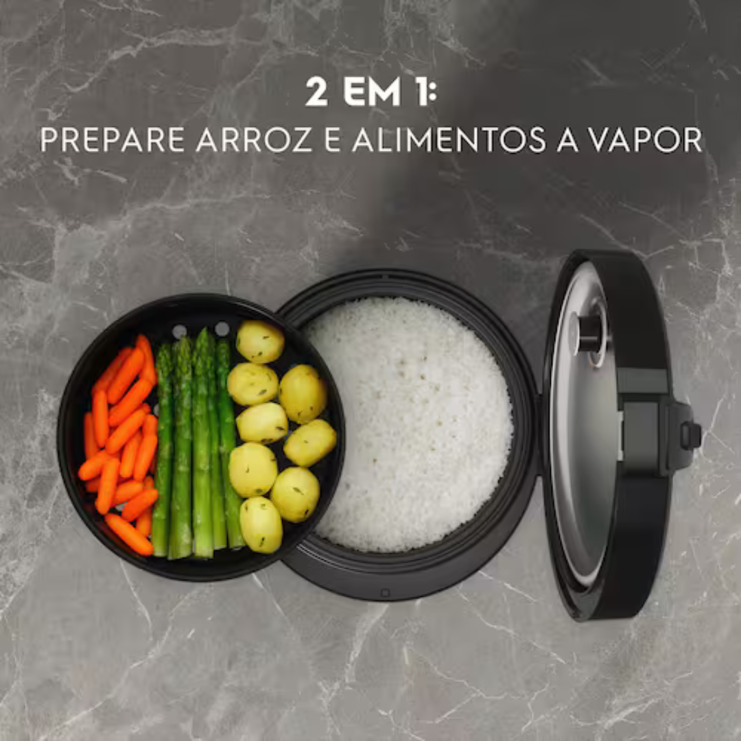 Panela Elétrica de Arroz Electrolux Efficient ERC20 por Rita Lobo com Trava de Segurança 3,5L – Inox e Preta - Panela Elétrica de Arroz Electrolux Efficient 3,5L - Imagem 6