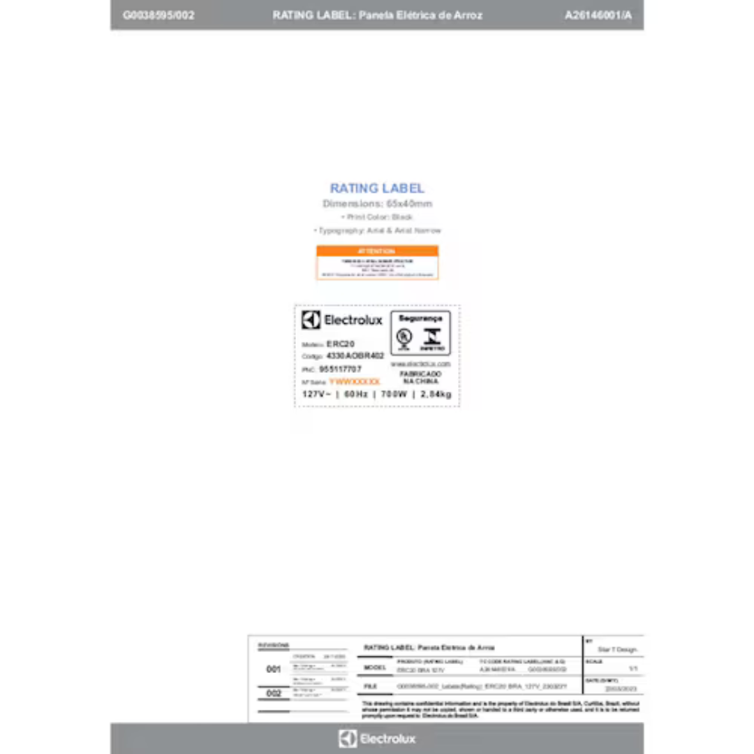 Panela Elétrica de Arroz Electrolux Efficient ERC20 por Rita Lobo com Trava de Segurança 3,5L – Inox e Preta - Panela Elétrica de Arroz Electrolux Efficient 3,5L - Imagem 7