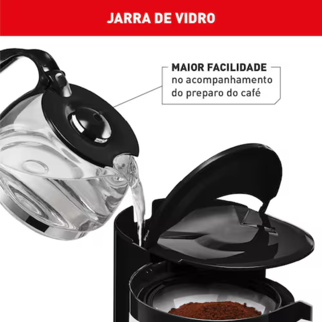 Cafeteira Elétrica Arno Perfectta Inox CFPI 12 Xícaras - Preta - 110V - Imagem 6