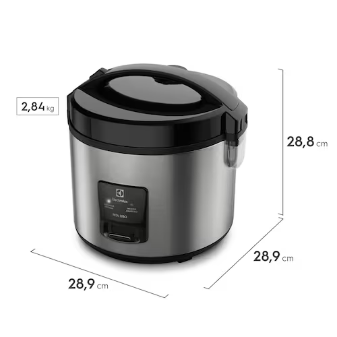 Panela Elétrica de Arroz Electrolux Efficient ERC20 por Rita Lobo com Trava de Segurança 3,5L – Inox e Preta - Panela Elétrica de Arroz Electrolux Efficient 3,5L - Imagem 8