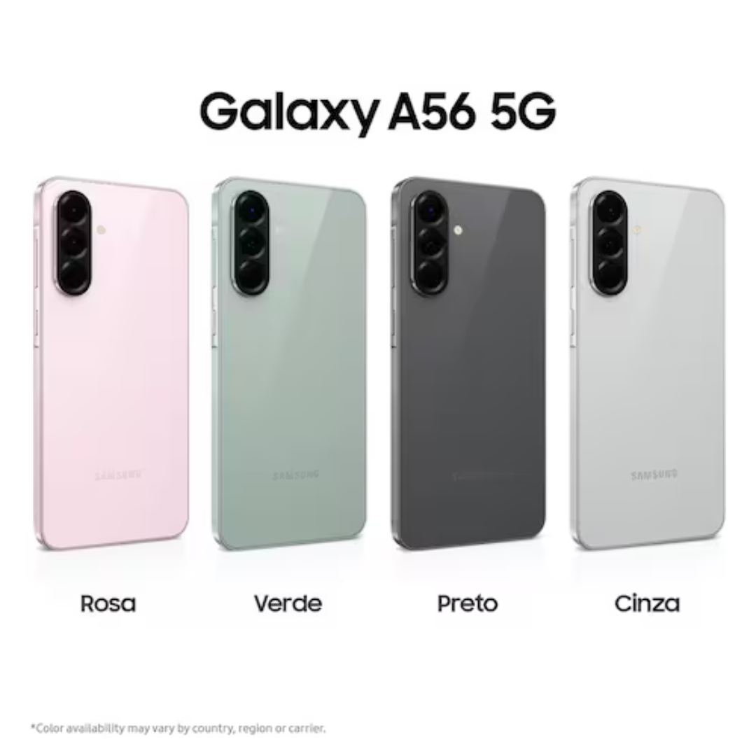 Smartphone Samsung Galaxy A56 Tela Super AMOLED 6.7" 128GB 5G Câmera Tripla até 50MP Vídeo HDR e Recursos AI Cinza - Imagem 10